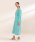 Women's Pret Lawn Blue Embroidered A-Line Shirt